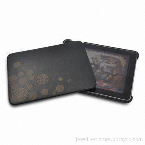 Embossed Leather Cases for Apple's iPad, Access to Main Ports and Controls